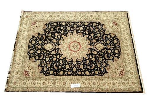 persian carpet tabriz hand-knotted Wool and Silk Oriental Persian Rug Handmade  22 10x14gc157peryg9 isfahan persian rug