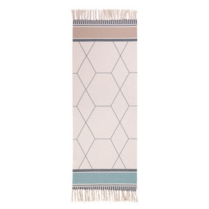 Ethnic Carpet Kitchen Floor Mat Long Striped Geometric Woven Carpet Scandinavian Bedroom Cotton Oriental Decorative Tapestry