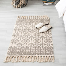 Laden Sie das Bild in den Galerie-Viewer, Ethnic Carpet Kitchen Floor Mat Long Striped Geometric Woven Carpet Scandinavian Bedroom Cotton Oriental Decorative Tapestry