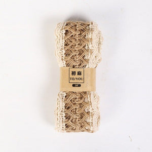 2M Width 4CM Wedding Decoration Hemp Rope Woven Ribbon Wedding Favor Jute Burlap Rolls  Diy Decoration