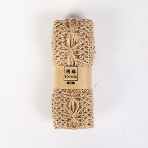 2M Width 4CM Wedding Decoration Hemp Rope Woven Ribbon Wedding Favor Jute Burlap Rolls  Diy Decoration