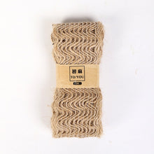 Laden Sie das Bild in den Galerie-Viewer, 2M Width 4CM Wedding Decoration Hemp Rope Woven Ribbon Wedding Favor Jute Burlap Rolls  Diy Decoration