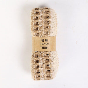 2M Width 4CM Wedding Decoration Hemp Rope Woven Ribbon Wedding Favor Jute Burlap Rolls  Diy Decoration