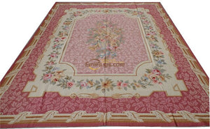 Handmade French Auburn Pine Foot 100% Wool Carpet Handwoven Square Rug Oriental Rugs Wool Knitting Carpets