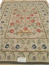 Laden Sie das Bild in den Galerie-Viewer, Handmade French Auburn Pine Foot 100% Wool Carpet Handwoven Square Rug Oriental Rugs Wool Knitting Carpets