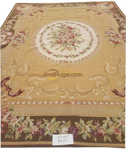 Handmade French Auburn Pine Foot 100% Wool Carpet Handwoven Square Rug Oriental Rugs Wool Knitting Carpets