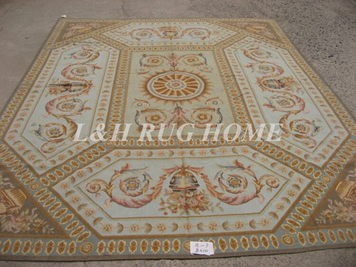 Free shipping 8'x10' French Aubusson weave rug hand woven carpet original oriented rug royal style