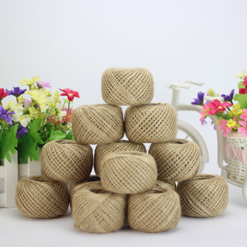 Jute Twine 30Meter Natural Sisal 2mm Rustic Tags Wrap Wedding Decoration Crafts Twisted Rope String Cord Events Party Supplies