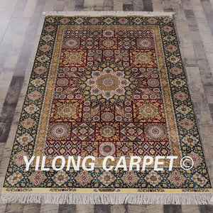 Yilong 4'x6' Handmade Persian Rugs Turkish Oriental Exquisite Silk Carpet (SL167A4x6)