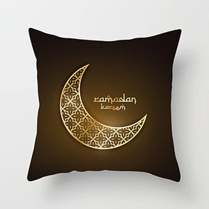 45x45cm Muslim Ramadan Decoration For Home Cotton Seat Sofa Cushion Cover Classic Lantern Throw Pillow Cover Eid Mubarak Decor