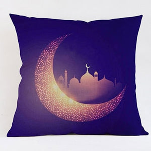 45x45cm Muslim Ramadan Decoration For Home Cotton Seat Sofa Cushion Cover Classic Lantern Throw Pillow Cover Eid Mubarak Decor