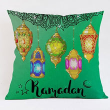 Laden Sie das Bild in den Galerie-Viewer, 45x45cm Muslim Ramadan Decoration For Home Cotton Seat Sofa Cushion Cover Classic Lantern Throw Pillow Cover Eid Mubarak Decor