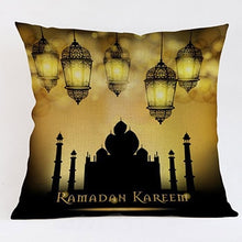 Laden Sie das Bild in den Galerie-Viewer, 45x45cm Muslim Ramadan Decoration For Home Cotton Seat Sofa Cushion Cover Classic Lantern Throw Pillow Cover Eid Mubarak Decor