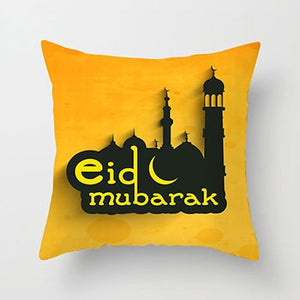 45x45cm Muslim Ramadan Decoration For Home Cotton Seat Sofa Cushion Cover Classic Lantern Throw Pillow Cover Eid Mubarak Decor