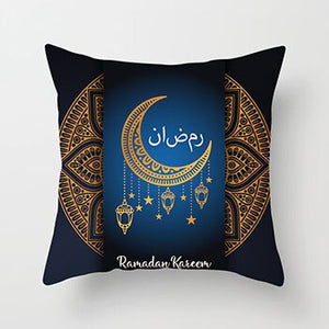 45x45cm Muslim Ramadan Decoration For Home Cotton Seat Sofa Cushion Cover Classic Lantern Throw Pillow Cover Eid Mubarak Decor