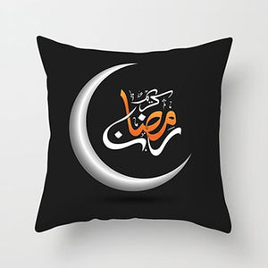 45x45cm Muslim Ramadan Decoration For Home Cotton Seat Sofa Cushion Cover Classic Lantern Throw Pillow Cover Eid Mubarak Decor