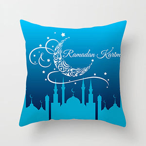 45x45cm Muslim Ramadan Decoration For Home Cotton Seat Sofa Cushion Cover Classic Lantern Throw Pillow Cover Eid Mubarak Decor