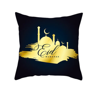 45x45cm Muslim Ramadan Decoration For Home Cotton Seat Sofa Cushion Cover Classic Lantern Throw Pillow Cover Eid Mubarak Decor