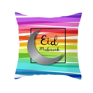 45x45cm Muslim Ramadan Decoration For Home Cotton Seat Sofa Cushion Cover Classic Lantern Throw Pillow Cover Eid Mubarak Decor